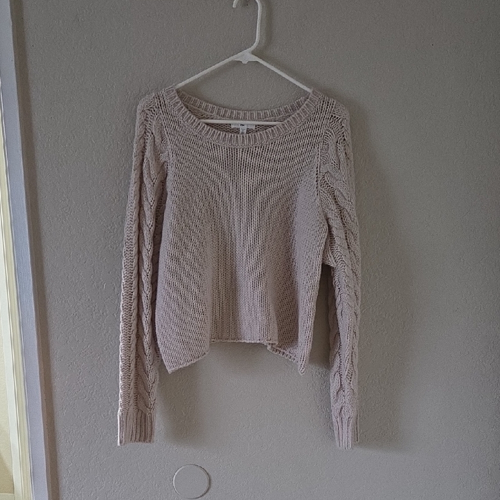 BP Light Beige Cable Knit Sweater